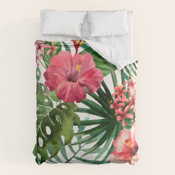 tropical hibiscus Duvet Cover Gallery Image 1