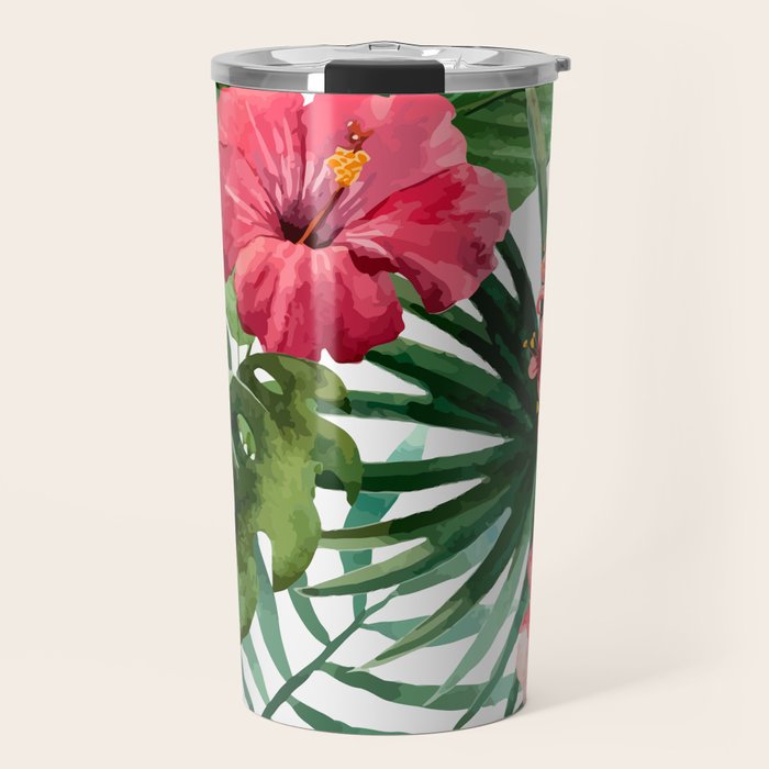 tropical hibiscus Travel Mug Gallery Image 1