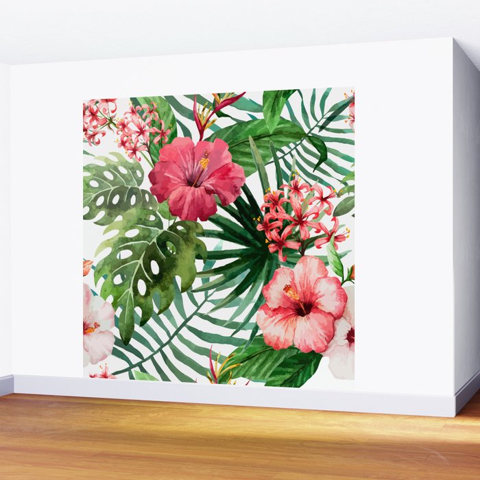 tropical hibiscus Wall Mural Gallery Image 2