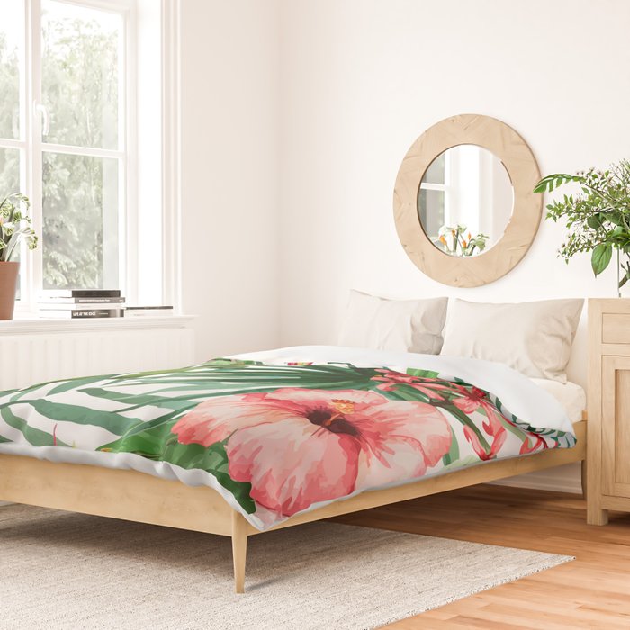 tropical hibiscus Duvet Cover Gallery Image 2