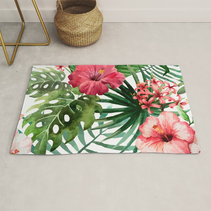 tropical hibiscus Rug Gallery Image 1