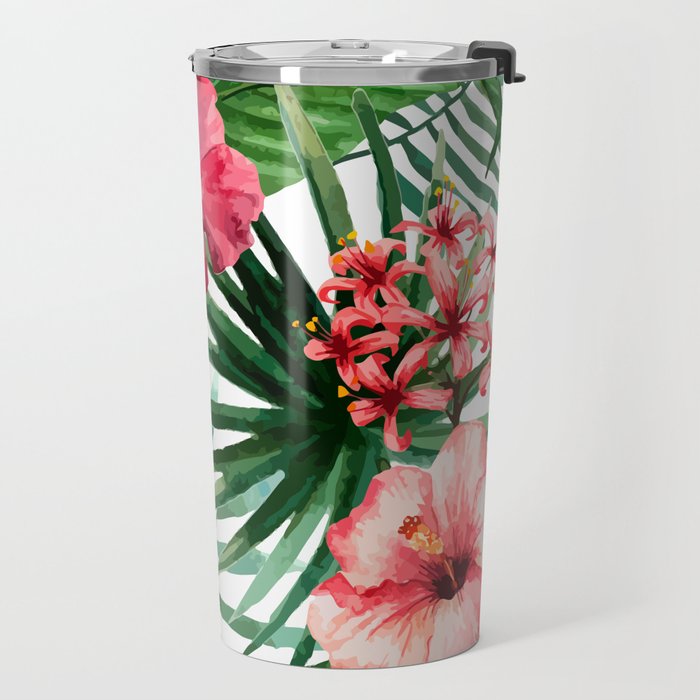 tropical hibiscus Travel Mug Gallery Image 2