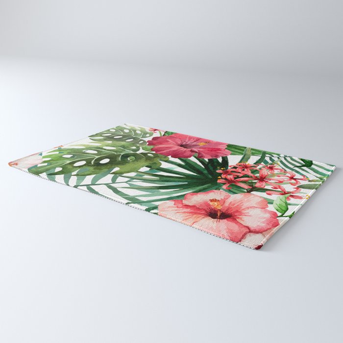 tropical hibiscus Rug Gallery Image 3
