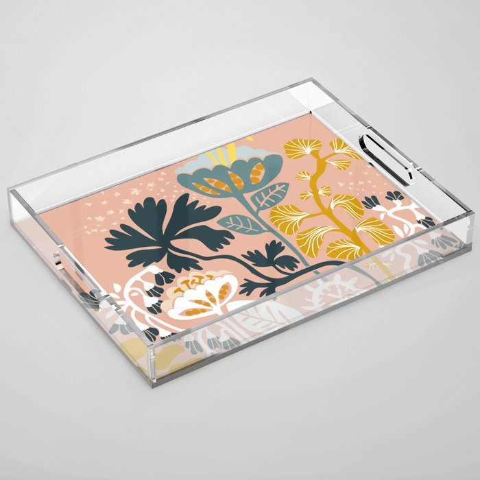 Stockholm garden day blush Acrylic Tray Gallery Image 1