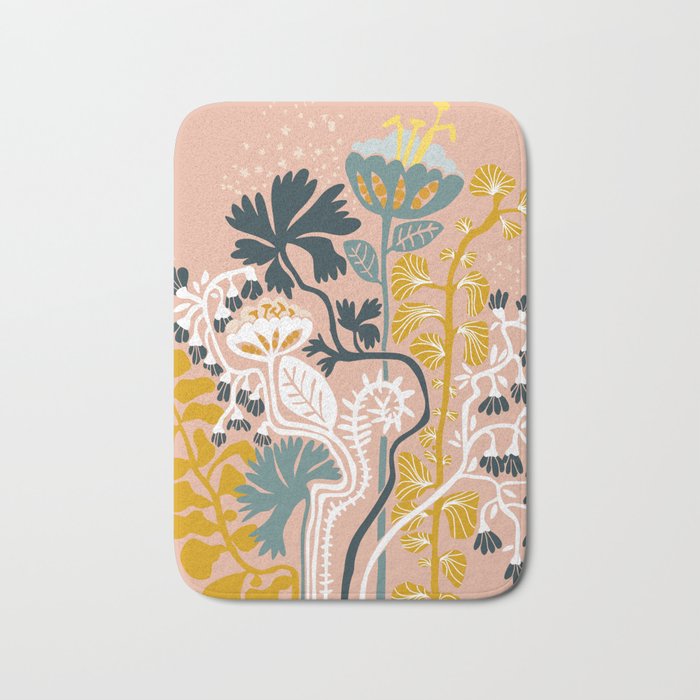 Stockholm garden day blush Bath Mat Gallery Image 1