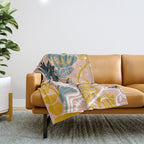 Stockholm garden day blush Throw Blanket Gallery Image 1