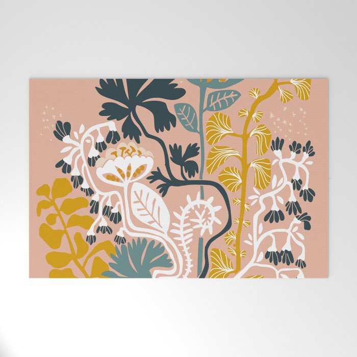 Stockholm garden day blush Welcome Mat Gallery Image 1