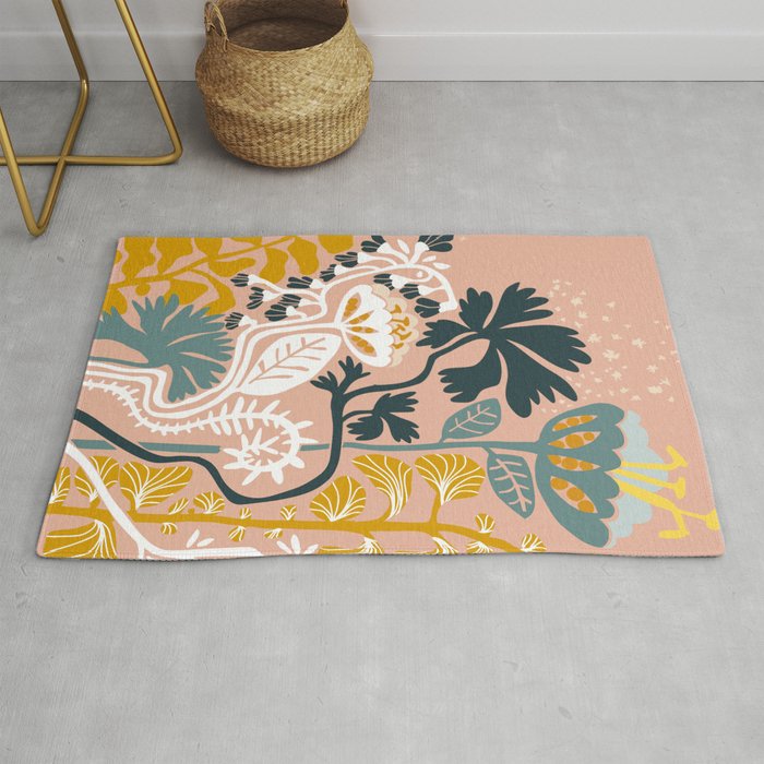 Stockholm garden day blush Rug Gallery Image 1