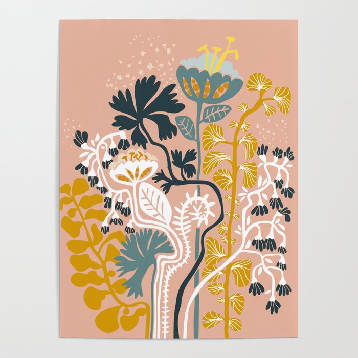 Stockholm garden day blush Poster Gallery Image 1