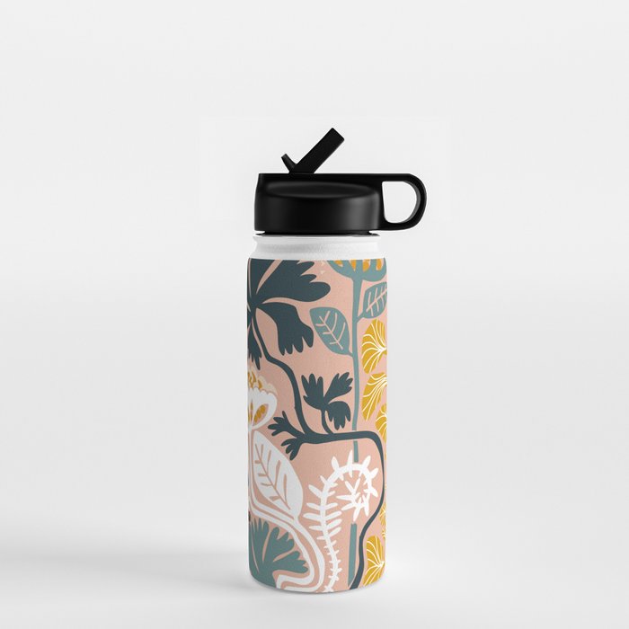 Stockholm garden day blush Water Bottle Gallery Image 1