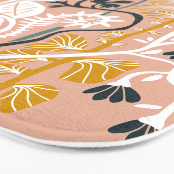 Stockholm garden day blush Bath Mat Gallery Image 3