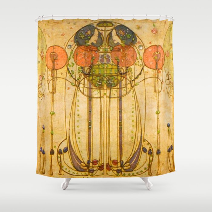 Charles Rennie Mackintosh , The Wassail , 1900 Shower Curtain Gallery Image 1