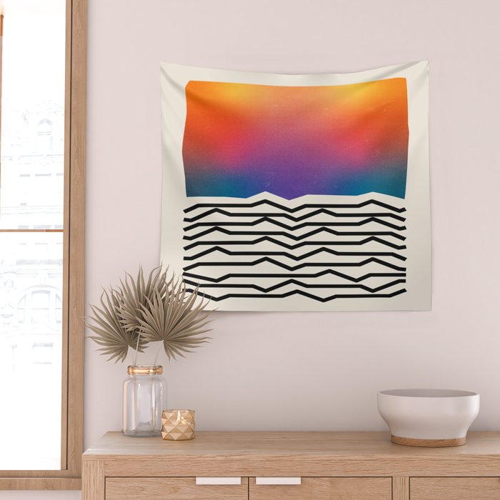 Vintage California Waves Wall Tapestry Gallery Image 2