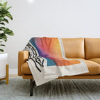 Vintage California Waves Throw Blanket Gallery Image 1