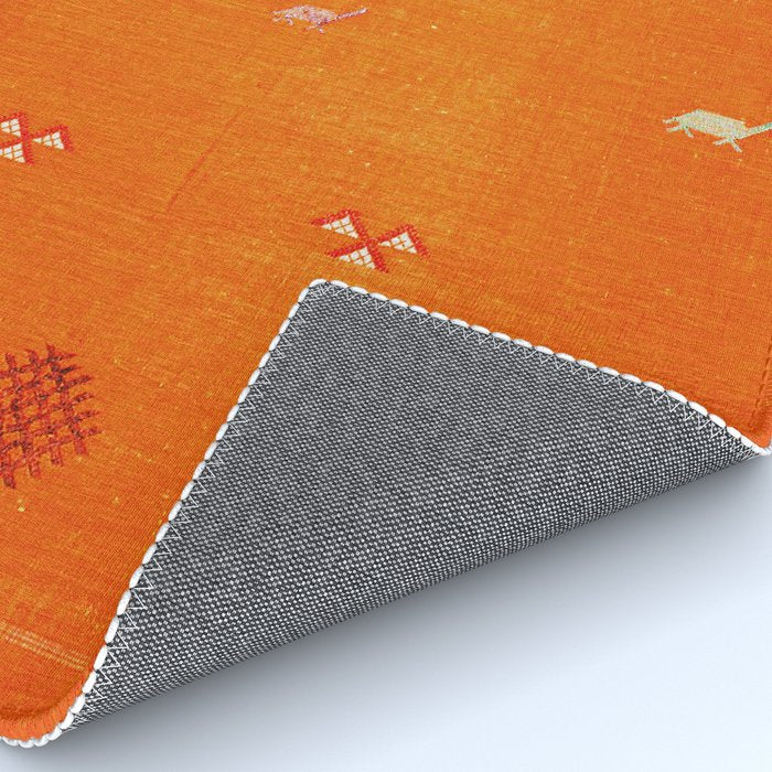 Boho Oriental Orange Traditional Desert Moroccan Style  Rug Gallery Image 4