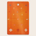 Boho Oriental Orange Traditional Desert Moroccan Style  Cutting Board Gallery Image 1