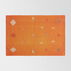 Boho Oriental Orange Traditional Desert Moroccan Style  Rug Gallery Image 2