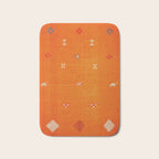 Boho Oriental Orange Traditional Desert Moroccan Style  Bath Mat Gallery Image 1