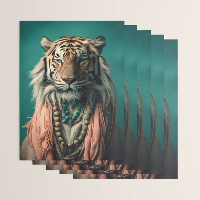 One Love, One World, A Vision of Unity, Tigers Art Wrapping Paper Gallery Image 3