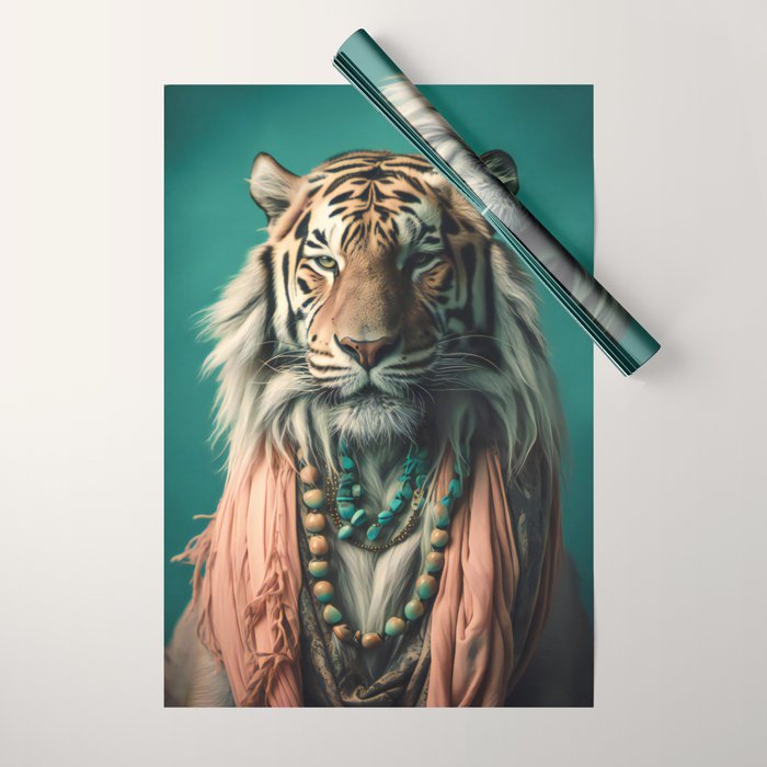 One Love, One World, A Vision of Unity, Tigers Art Wrapping Paper Gallery Image 1