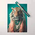 One Love, One World, A Vision of Unity, Tigers Art Wrapping Paper Gallery Image 1