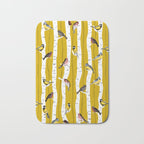 Songbirds sitting in the birchwood Bath Mat Gallery Image 1