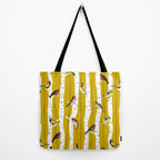 Songbirds sitting in the birchwood Tote Bag Gallery Image 2