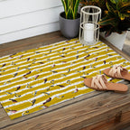 Songbirds sitting in the birchwood Outdoor Rug Gallery Image 2