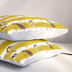 Songbirds sitting in the birchwood Pillow Sham Gallery Image 3