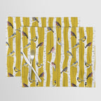 Songbirds sitting in the birchwood Placemat Gallery Image 1