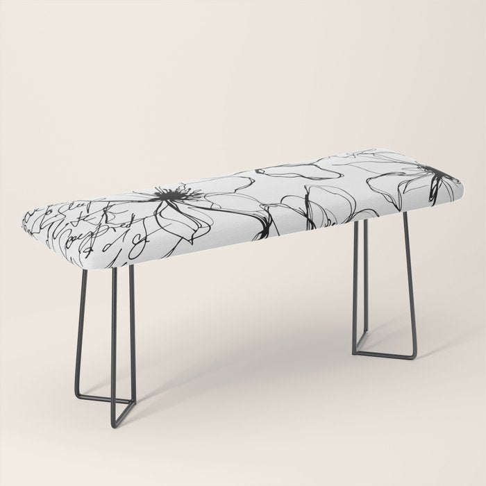Loose Flower Study Black And White Bench Gallery Image 1