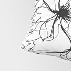 Loose Flower Study Black And White Pillow Sham Gallery Image 4