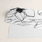 Loose Flower Study Black And White Wrapping Paper Gallery Image 2