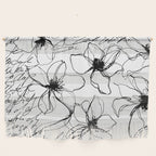 Loose Flower Study Black And White Wall Hanging Gallery Image 1