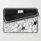 Loose Flower Study Black And White Laptop Sleeve Gallery Image 2