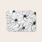 Loose Flower Study Black And White Bath Mat Gallery Image 1