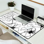 Loose Flower Study Black And White Desk Mat Gallery Image 2