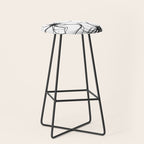 Loose Flower Study Black And White Stool Gallery Image 1