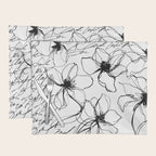 Loose Flower Study Black And White Placemat Gallery Image 1