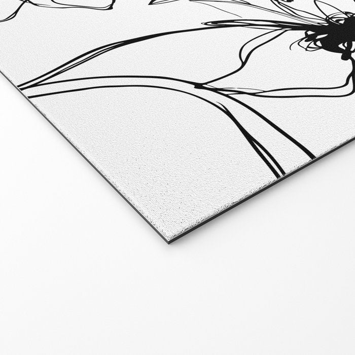 Loose Flower Study Black And White Welcome Mat Gallery Image 2