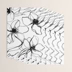 Loose Flower Study Black And White Wrapping Paper Gallery Image 3