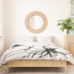 Loose Flower Study Black And White Duvet Cover Gallery Image 3