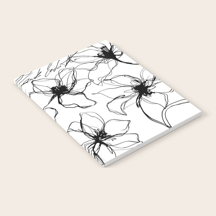 Loose Flower Study Black And White Notebook Gallery Image 2