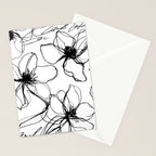 Loose Flower Study Black And White Stationery Card Gallery Image 2