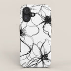 Loose Flower Study Black And White iPhone Case Gallery Image 1