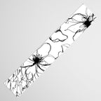 Loose Flower Study Black And White Table Runner Gallery Image 3