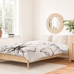 Loose Flower Study Black And White Duvet Cover Gallery Image 2
