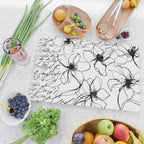 Loose Flower Study Black And White Cutting Board Gallery Image 2
