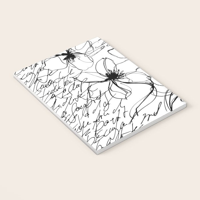 Loose Flower Study Black And White Notebook Gallery Image 3