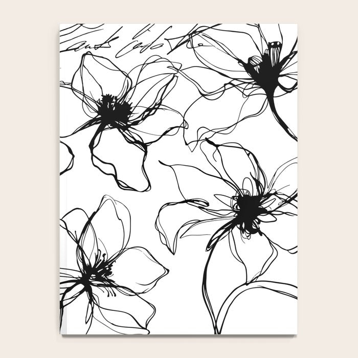 Loose Flower Study Black And White Notebook Gallery Image 4